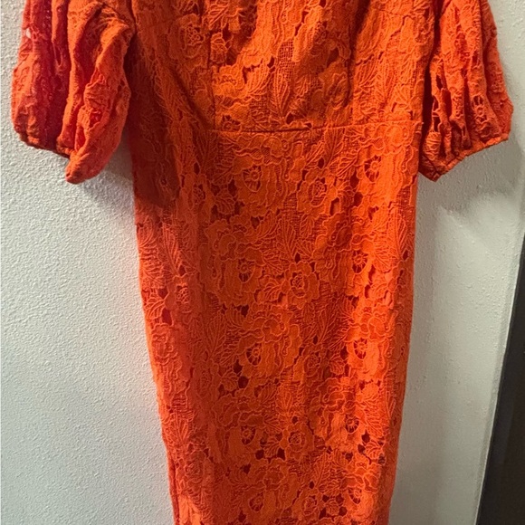 STYLEWE Orange Puff Sleeve Asymmetrical Gown - Picture 4 of 4
